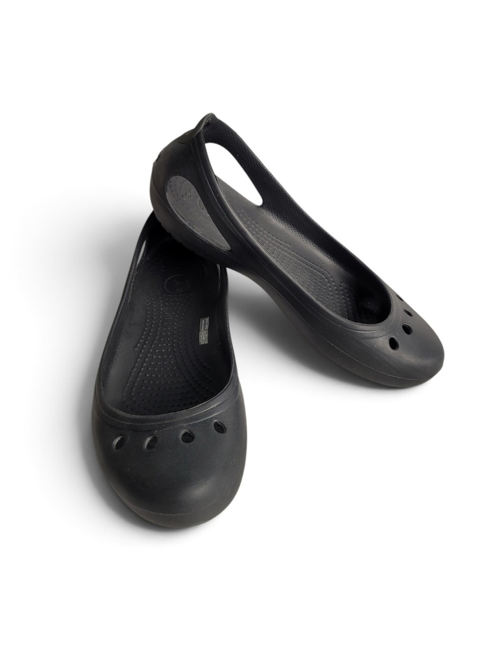 CROCS Kadee Black Slip-On Ballet Flats Size 8